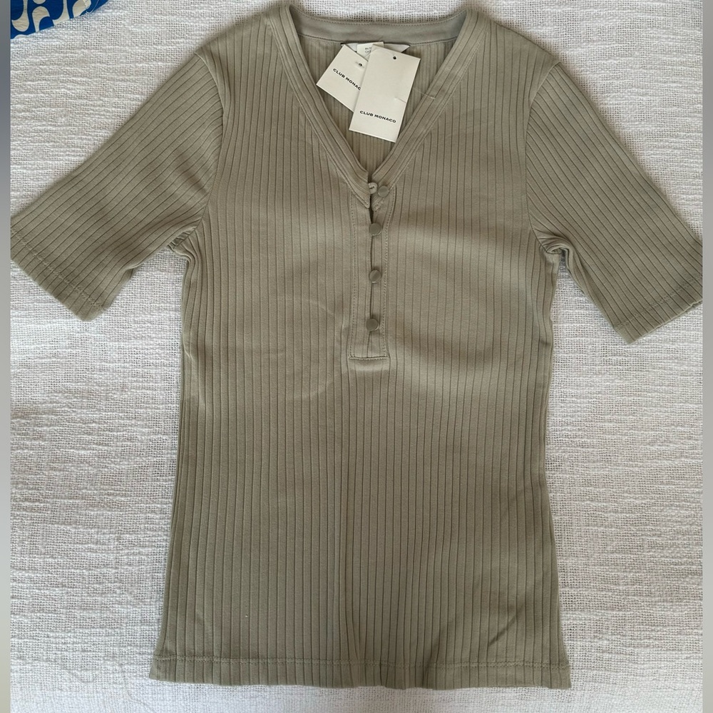 NWT Club Monaco Olive Tee
